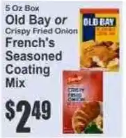 Key Food Old Bay or Crispy Fried Onion French's Seasoned Coating Mix offer