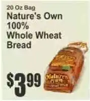 Key Food Nature's Own 100% Whole Wheat Bread offer