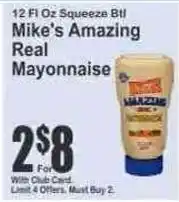 Key Food Mike's Amazing Real Mayonnaise offer