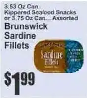 Key Food Brunswick sardine fillets offer