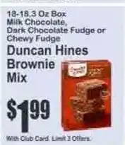Key Food Duncan Hines Brownie Mix offer