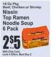 Key Food Nissin Top Ramen Noodle Soup offer