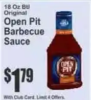 Key Food Open Pit Original Barbecue Sauce offer
