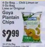 Key Food Goya plantain chips offer