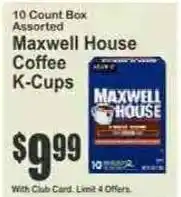 Key Food Maxwell House coffee k-cups offer