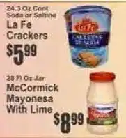 Key Food La Fe Crackers offer