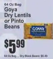 Key Food Goya dry lentils or pinto beans offer