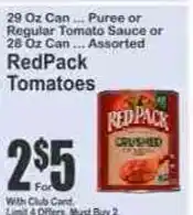 Key Food RedPack Tomatoes offer