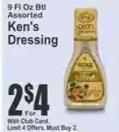 Key Food Ken's Dressing offer