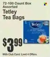 Key Food Tetley tea bags offer