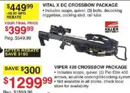 Dunham's Sports Vital X Dc Crossbow Package offer