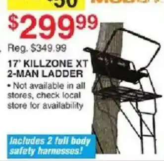 Dunham's Sports 17' Killzone Xt 2-Man Ladder offer