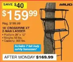 Dunham's Sports Mud 18' Crossfire Xt 2-Man Ladder offer