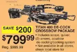 Dunham's Sports Titan 400 De-cock Crossbow Package offer