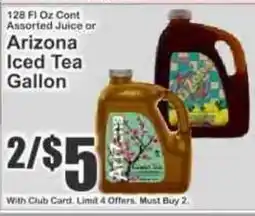 Key Food Arizona Iced Tea offer