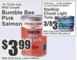 Key Food Bumble Bee Pink Salmon offer