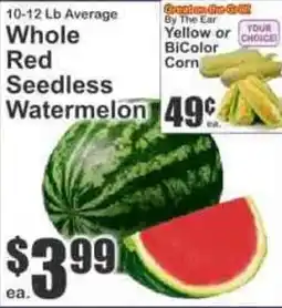 Key Food Whole Red Seedless Watermelon offer