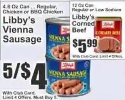 Key Food Libby's Vienna Sausage offer