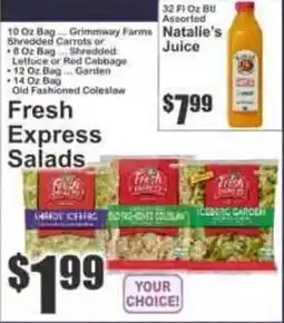 Key Food Fresh Express Salads offer