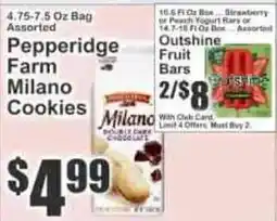 Key Food Pepperidge Farm Milano Cookies offer