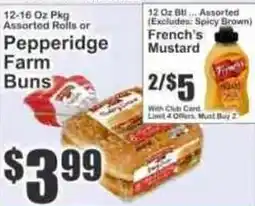 Key Food Pepperidge Farm Buns offer