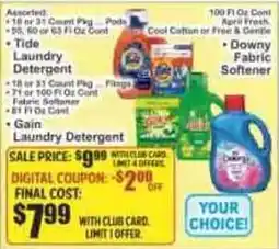 Key Food Gain laundry detergent offer