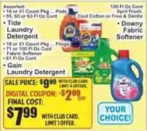 Key Food Gain laundry detergent offer