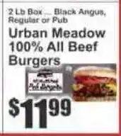 Key Food Urban Meadow 100% All Beef Burgers offer