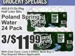 Key Food Poland spring water offer