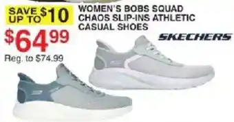 Dunham's Sports Skechers women's bobs squad chaos slip-ins athletic casual shoes offer