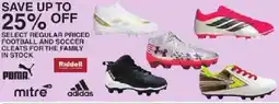 Dunham's Sports Select Regular Priced Football And Soccer Cleats For The Family offer