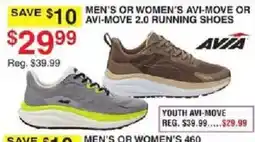 Dunham's Sports Avia men's or women's avi-move or avi-move 2.0 running shoes offer