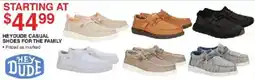 Dunham's Sports Heydude casual shoes for the family offer