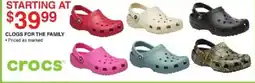 Dunham's Sports Crocs clogs for the family offer