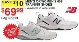 Dunham's Sports New Balance men's or women's 608 training shoes offer