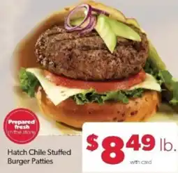 Family Fare Hatch Chile Stuffed Burger Patties offer