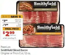 Family Fare Smithfield Sliced Bacon offer