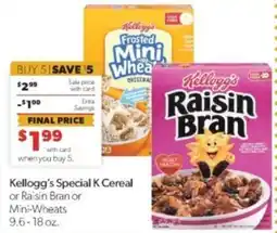 Family Fare Kellogg's Special K Cereal or Raisin Bran or Mini-Wheats offer