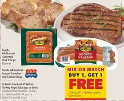 Family Fare Eckrich Smoked, Polish or Turkey Rope Sausage or Links offer