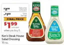 Family Fare Ken's Steak House Salad Dressing offer