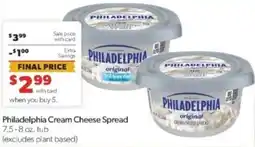Family Fare Philadelphia cream cheese spread offer