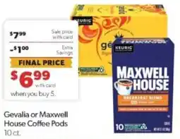 Family Fare Gevalia or Maxwell House Coffee Pods offer