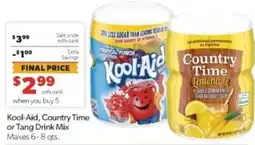 Family Fare Kool-Aid, Country Time or Tang Drink Mix offer