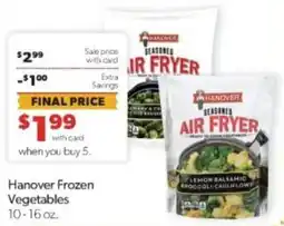Family Fare Hanover frozen vegetables offer