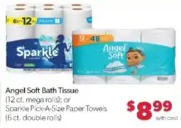 Family Fare Angel Soft Bath Tissue or Sparkle Pick-A-Size Paper Towels offer