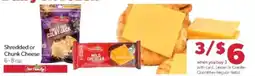 Family Fare Our Family shredded or chunk cheese offer
