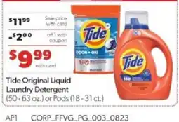 Family Fare Tide Original Liquid Laundry Detergent offer