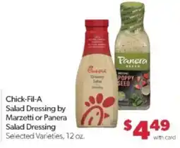 Family Fare Chick-fil-a Salad Dressing by Marzetti or Panera Salad Dressing offer