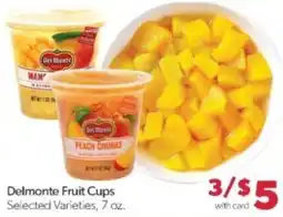 Family Fare Delmonte fruit cups offer