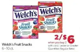 Family Fare Welch's Fruit Snacks offer